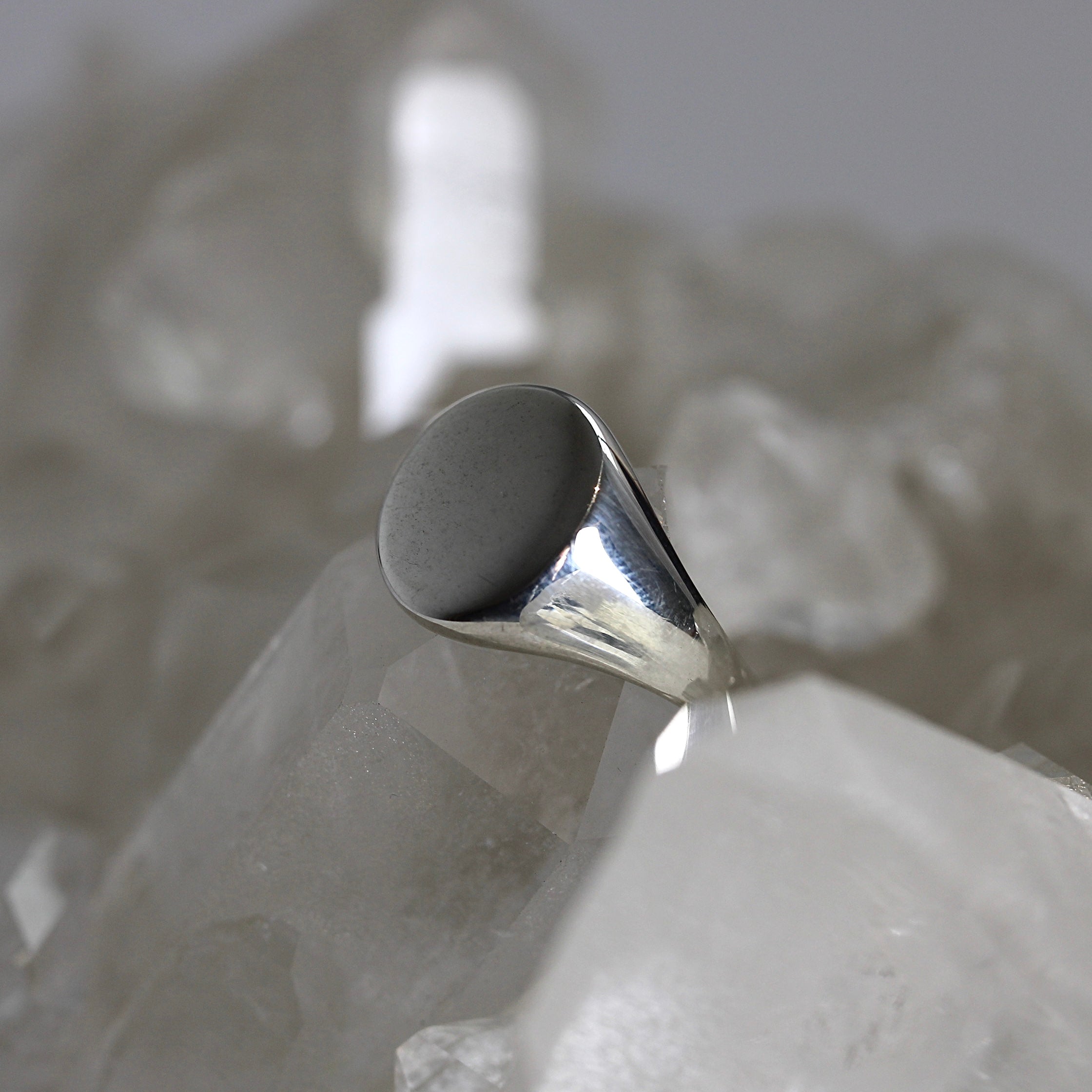 Ellipse Signet - Sterling Silver - Ready to Ship