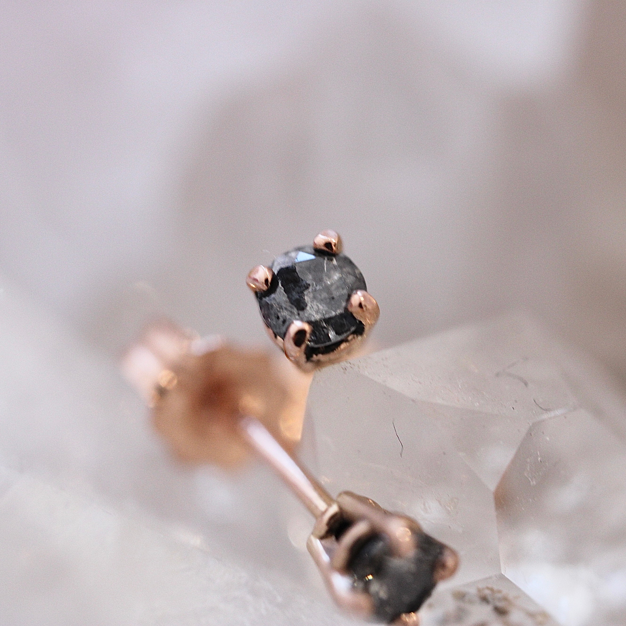 Salt + Pepper Earrings - Rose Gold