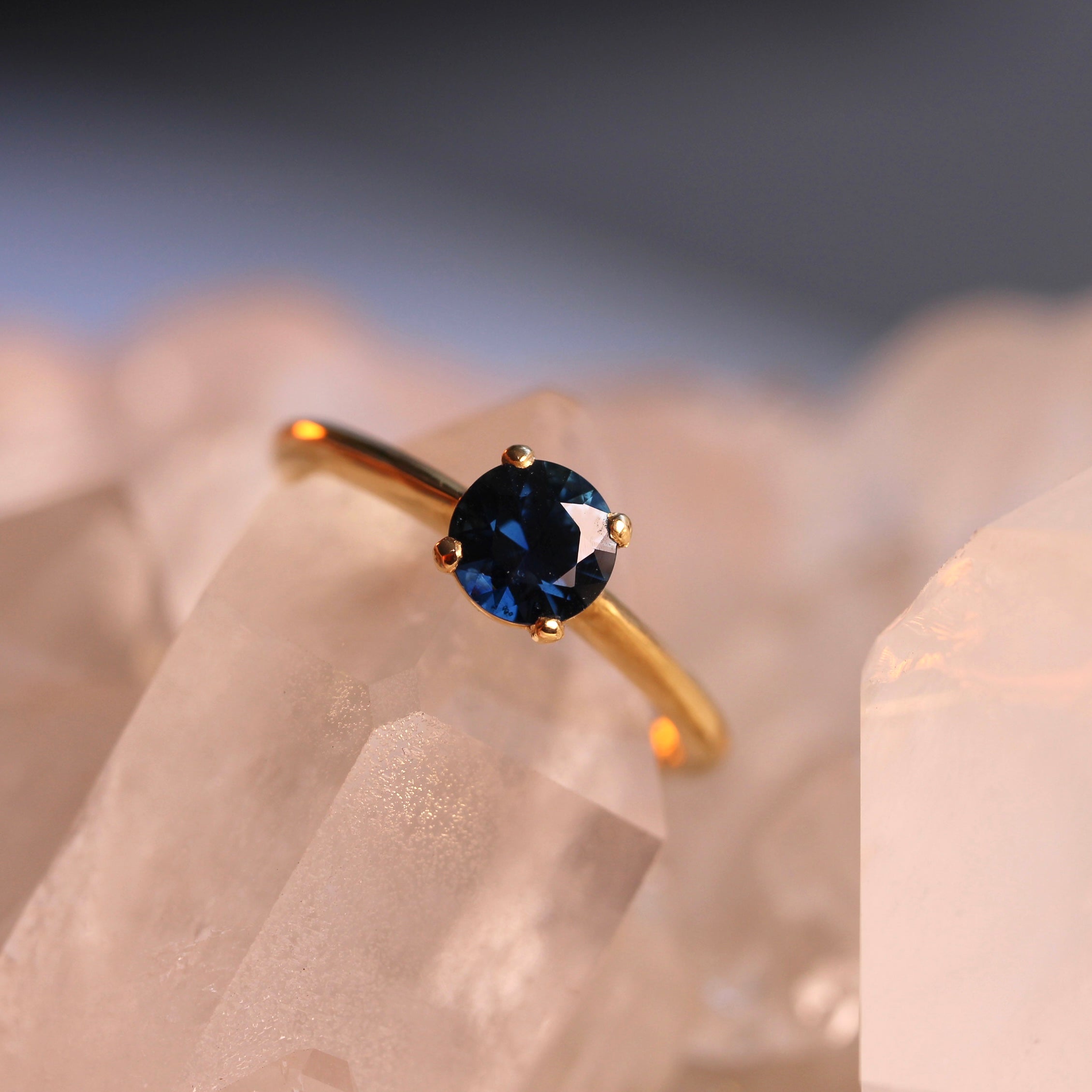 SALE - 1CT Partii Sapphire Fugazi Solitaire - Size Q