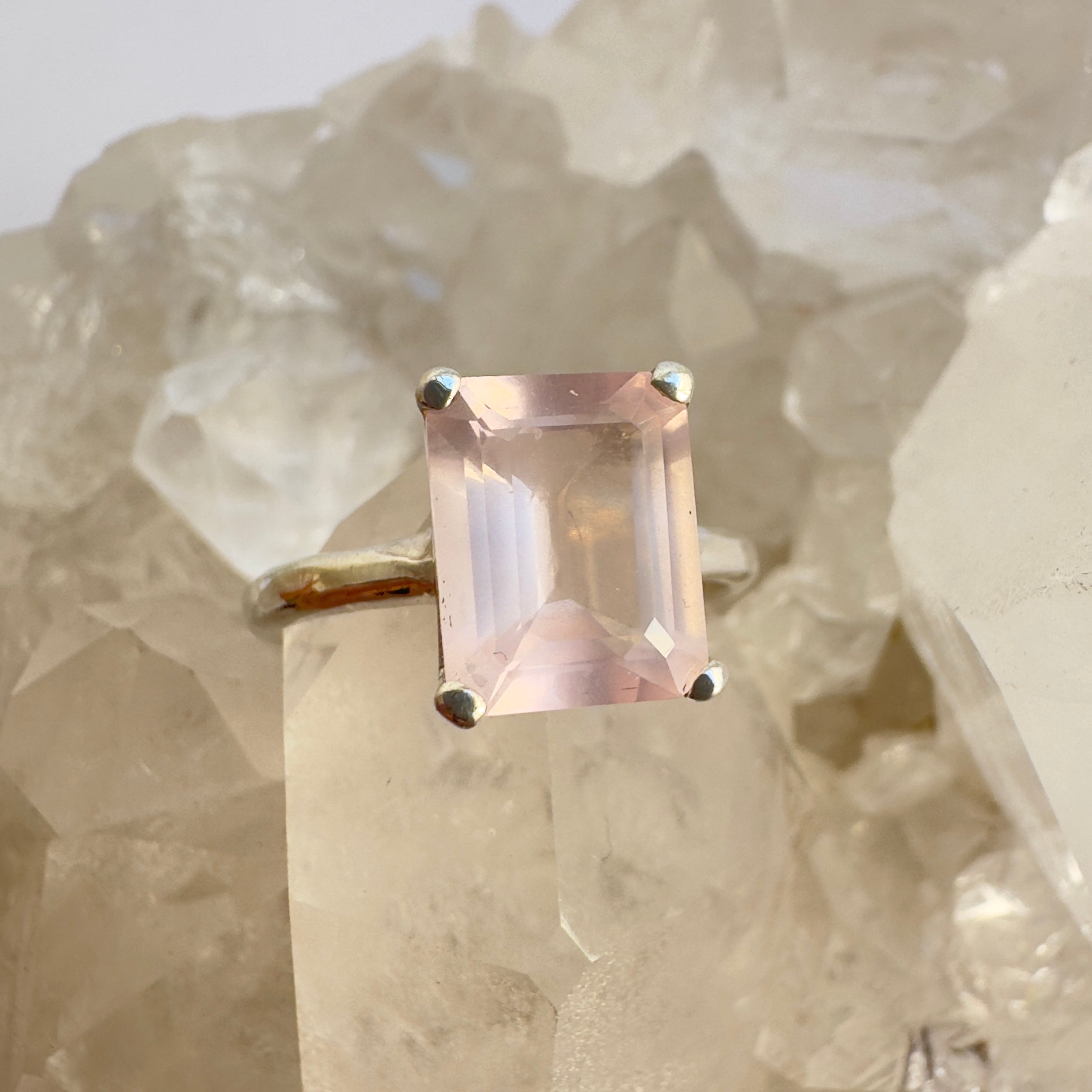 Sunshower - Rose Quartz - Sterling Silver - Ready to Ship