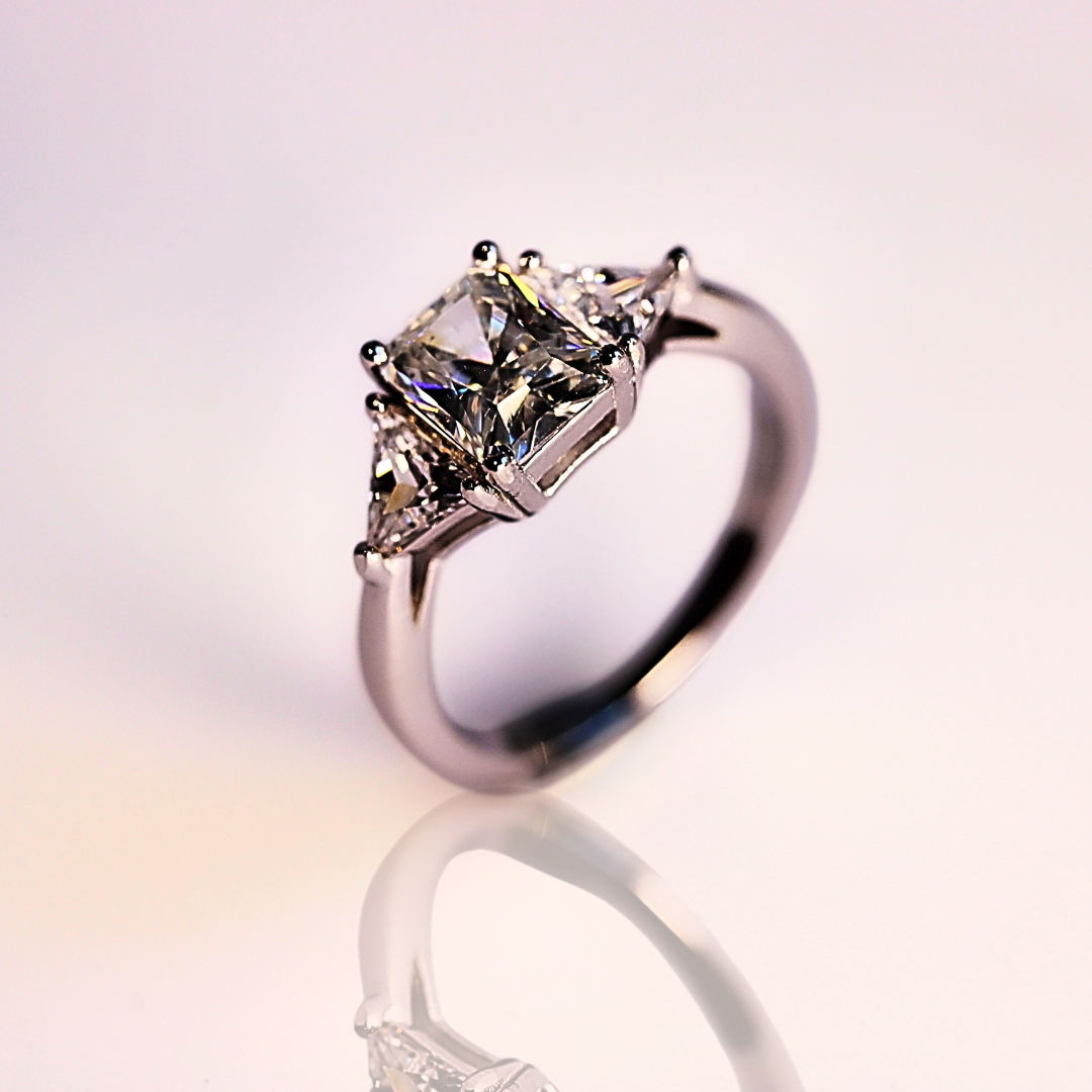 925 Moissanite Trinity